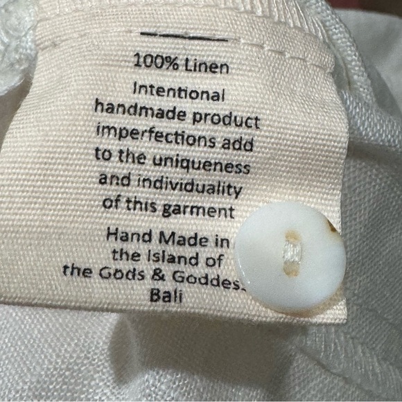 Myrah Penaloza La Mexicana Playsuit Linen Handmade One Size Pockets Boho - Picture 7 of 8